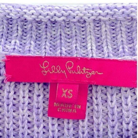 Lilly Pulitzer Maxcy Sweater Verbena Marl Size XS Lilac Purple - Picture 6 of 8